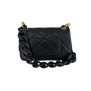 Chanel Black Caviar Quilted Small Funky Match Flap Bag Gold-Tone Hardware