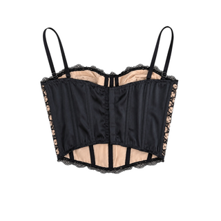 Gucci Black GG Lace Corset Bustier Top Size Xs