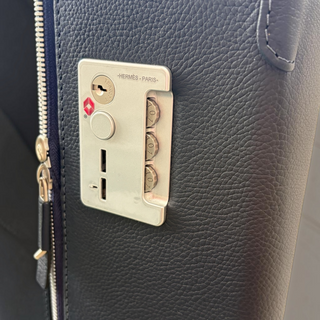 Hermès Bleu Indigo R.M.S Cabin Suitcase “Hermès Pacific” Canvas & Taurillon Regate Leather