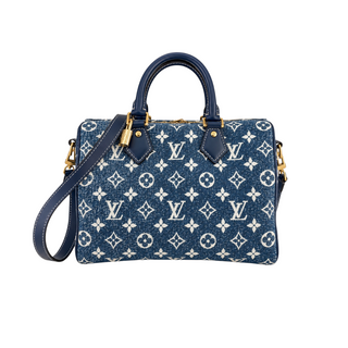 Louis Vuitton Blue Monogram Denim Speedy Bandoulière 25 Bag