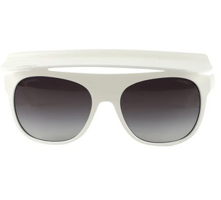 Chanel White Visor Sunglasses