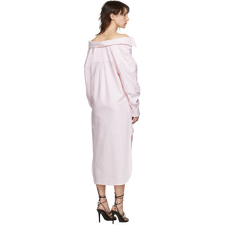 Alexander Wang Pink & White Falling Shirt Dress