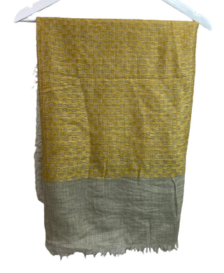 Natural Scarf With Gold Detailing